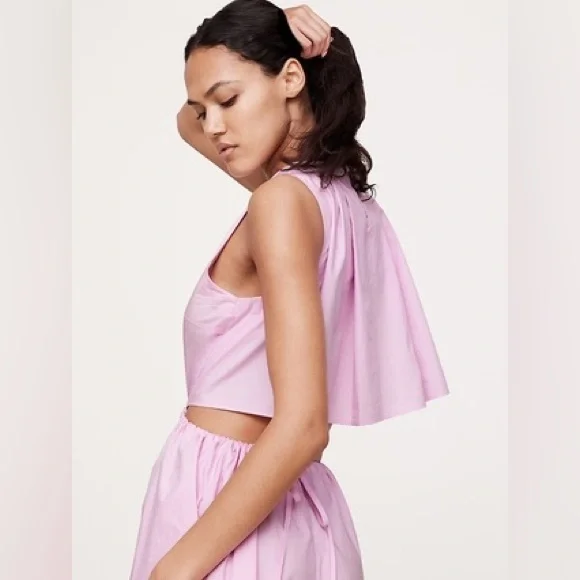 BANANA REPUBLIC COTTON POPLIN CUT-OUT MIDI DRESS - Picture 3 of 10